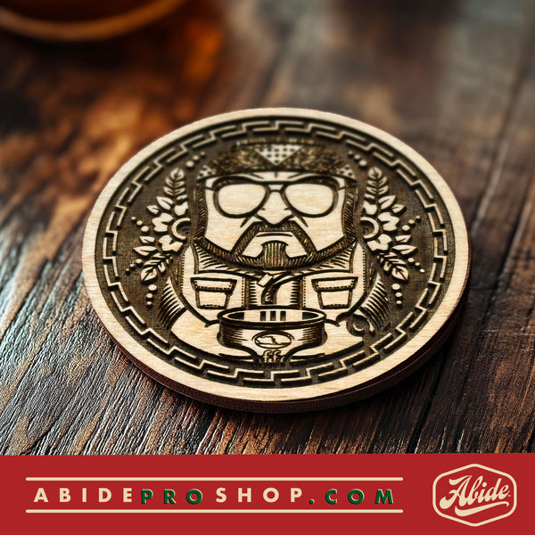 Lebowski Wooden Coaster Set