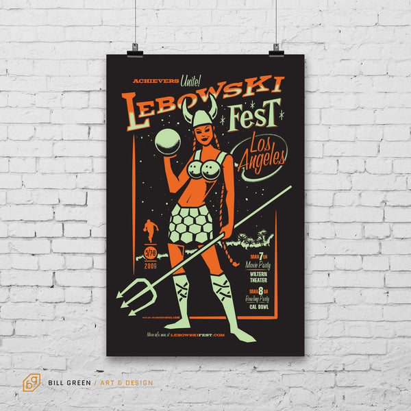 2009 Lebowski Fest Los Angeles G.I.T.D Screen Print