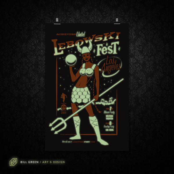 2009 Lebowski Fest Los Angeles G.I.T.D Screen Print