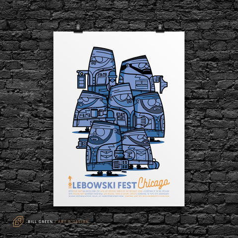 2018 Lebowski Fest Chicago Screen Print
