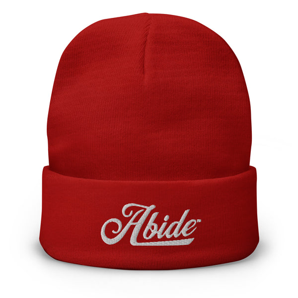 Abide Embroidered Beanie