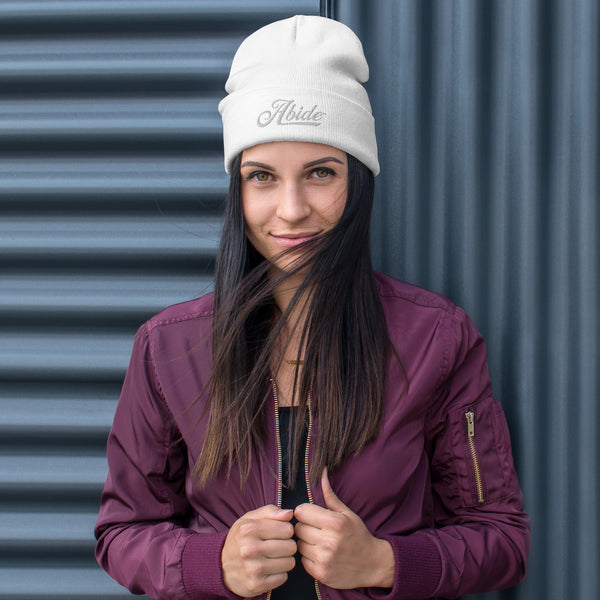 Abide Embroidered Beanie