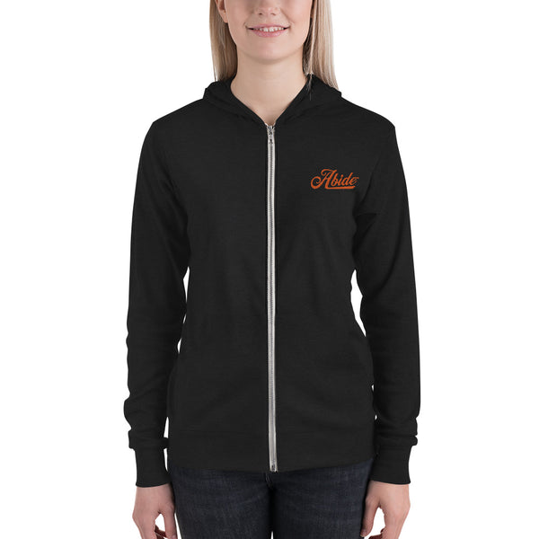 Abide Unisex zip hoodie