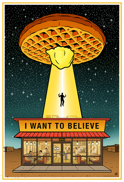 I Want To Believe - Waffle House / FEMA Teleportation Shirt