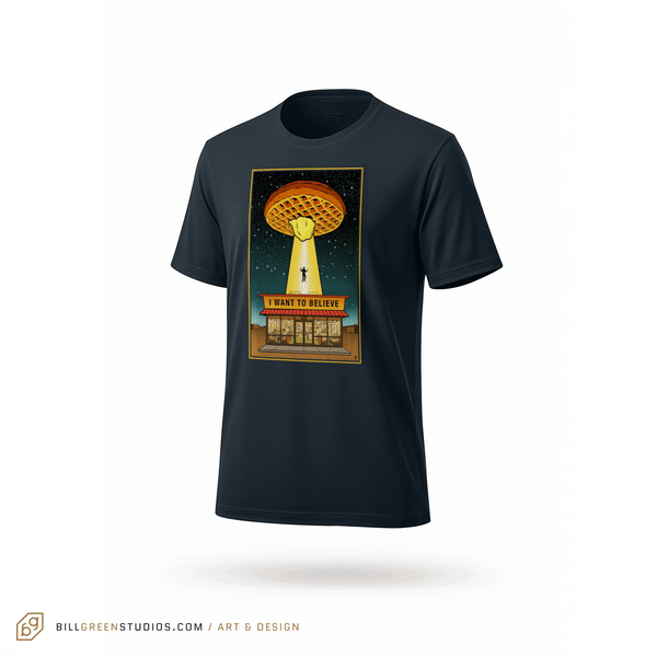 I Want To Believe - Waffle House / FEMA Teleportation Shirt