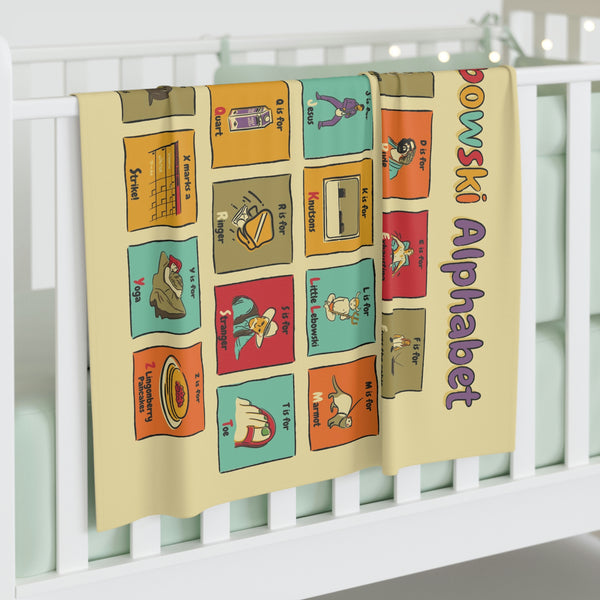 Little Lebowski Alphabet Baby Swaddle Blanket