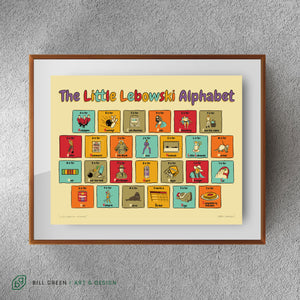 The Little Lebowski Alphabet Art Print