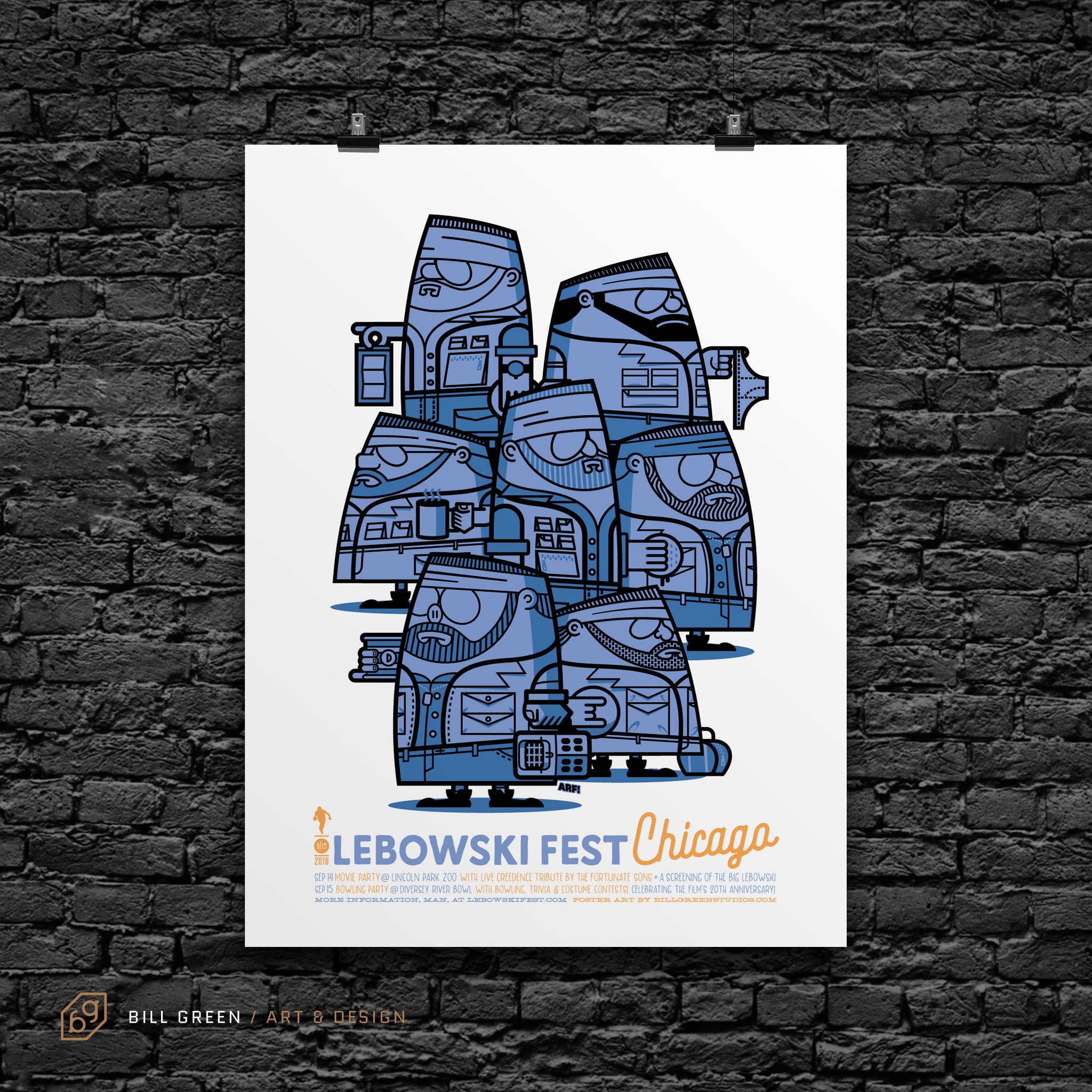 2018 Lebowski Fest Chicago Screen Print